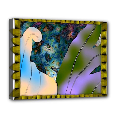 Jungle Lion Canvas 14  X 11  (stretched) by LW41021