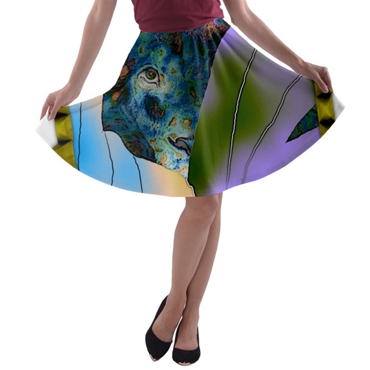 Jungle Lion A-line Skater Skirt