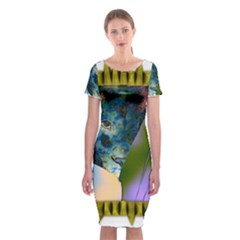 Jungle Lion Classic Short Sleeve Midi Dress by LW41021