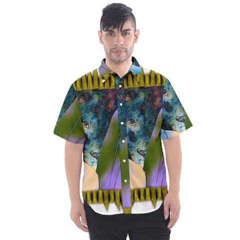 Jungle Lion Men s Short Sleeve Shirt by LW41021