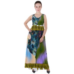 Jungle Lion Empire Waist Velour Maxi Dress by LW41021