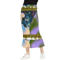 Jungle Lion Maxi Fishtail Chiffon Skirt by LW41021