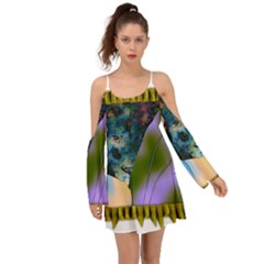 Jungle Lion Kimono Sleeves Boho Dress by LW41021