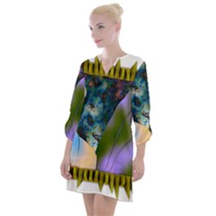 Jungle Lion Open Neck Shift Dress by LW41021