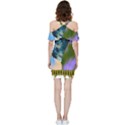 Jungle Lion Shoulder Frill Bodycon Summer Dress View4