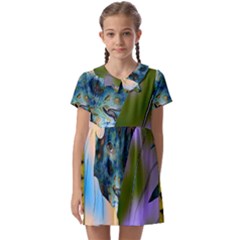 Jungle Lion Kids  Asymmetric Collar Dress by LW41021