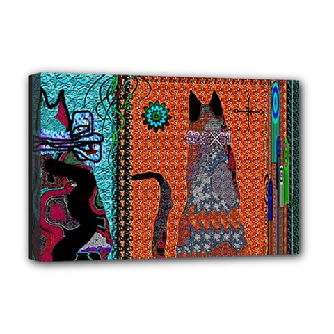 Cats Deluxe Canvas 18  X 12  (stretched) by LW41021