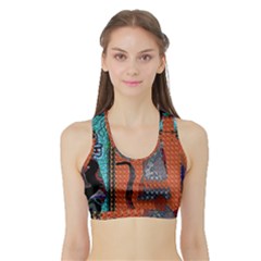 Cats Sports Bra With Border by LW41021