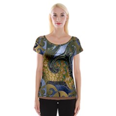 Sea Of Wonder Cap Sleeve Top by LW41021