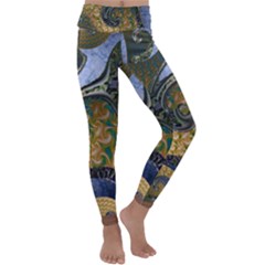 Sea Of Wonder Kids  Lightweight Velour Classic Yoga Leggings by LW41021