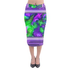 Feathery Winds Velvet Midi Pencil Skirt by LW41021