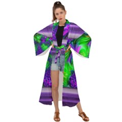 Feathery Winds Maxi Kimono by LW41021