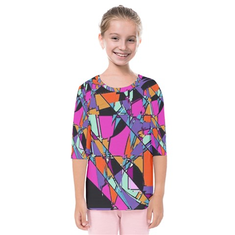 Abstract Kids  Quarter Sleeve Raglan Tee by LW41021