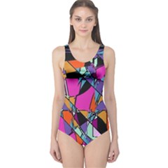 Abstract One Piece Swimsuit by LW41021