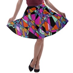 Abstract A-line Skater Skirt by LW41021