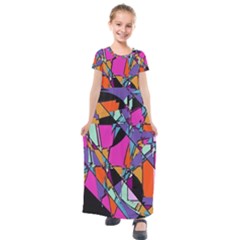 Abstract Kids  Short Sleeve Maxi Dress by LW41021