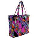 Abstract Zip Up Canvas Bag View2