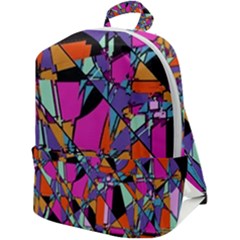 Abstract Zip Up Backpack by LW41021