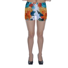 Spring Flowers Skinny Shorts by LW41021