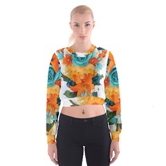 Spring Flowers Cropped Sweatshirt by LW41021