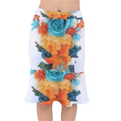 Spring Flowers Short Mermaid Skirt by LW41021