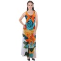 Spring Flowers Sleeveless Velour Maxi Dress View1