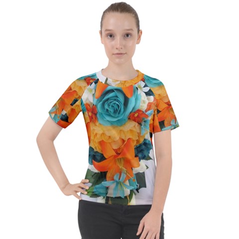 Spring Flowers Women s Sport Raglan Tee by LW41021