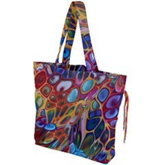 Colored Summer Drawstring Tote Bag