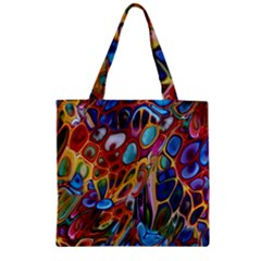 Colored Summer Zipper Grocery Tote Bag by Galinka