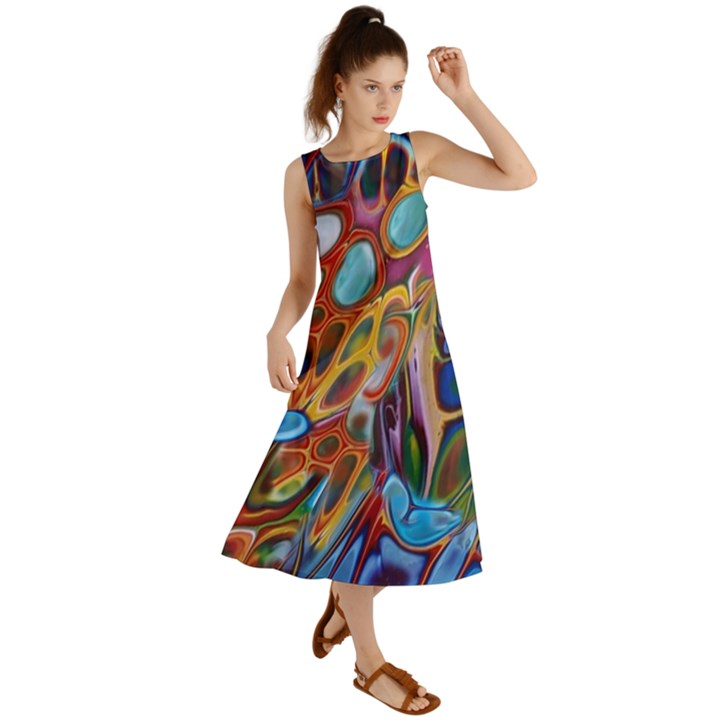 Colored summer Summer Maxi Dress