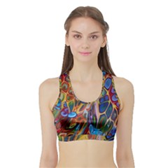 Colored Summer Sports Bra With Border