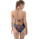 Colored summer Halter Cut-Out One Piece Swimsuit View2