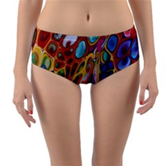 Colored Summer Reversible Mid-waist Bikini Bottoms by Galinka