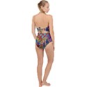 Colored summer Scallop Top Cut Out Swimsuit View2