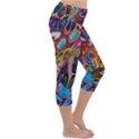 Colored summer Lightweight Velour Capri Yoga Leggings View3