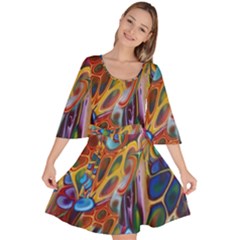 Colored Summer Velour Kimono Dress by Galinka