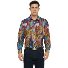 Colored Summer Men s Long Sleeve Pocket Shirt  by Galinka