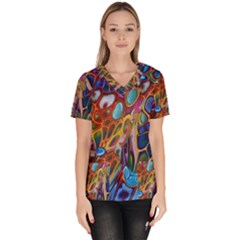 Colored Summer Women s V-neck Scrub Top by Galinka