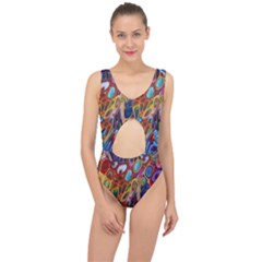 Colored Summer Center Cut Out Swimsuit by Galinka