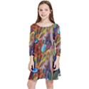 Colored summer Kids  Quarter Sleeve Skater Dress View1