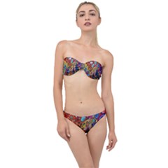 Colored Summer Classic Bandeau Bikini Set