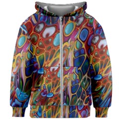 Colored Summer Kids  Zipper Hoodie Without Drawstring