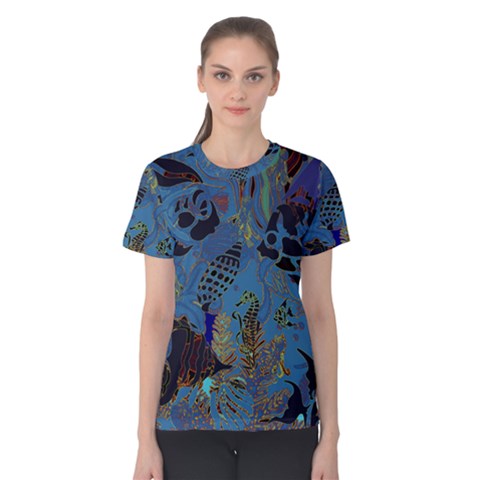 Undersea Women s Cotton Tee by PollyParadise