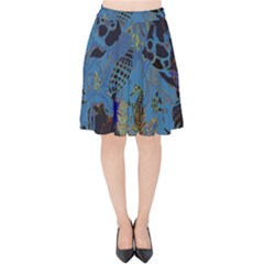 Undersea Velvet High Waist Skirt by PollyParadise