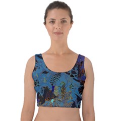 Undersea Velvet Crop Top by PollyParadise