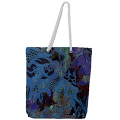 Undersea Full Print Rope Handle Tote (large) by PollyParadise