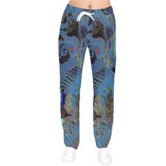 Undersea Women Velvet Drawstring Pants by PollyParadise