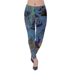 Undersea Velvet Leggings by PollyParadise