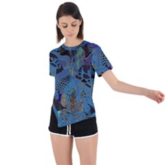 Undersea Asymmetrical Short Sleeve Sports Tee