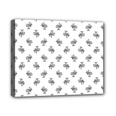 Black And White Sketchy Birds Motif Pattern Canvas 10  X 8  (stretched)